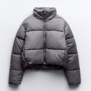 ZARA WASHED EFFECT PUFFER ANORAK